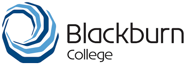 Logo of Blackburn College featuring a blue swirl design next to the institution's name, symbolizing their commitment to educational technology in AI-generated lesson plans.