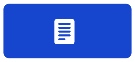 A white document icon with horizontal lines is centered on a solid blue rectangular background.